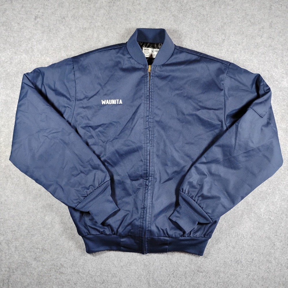Vestis Team Industrial Work Jacket Mens Size Medium Navy Bomber Waunita Zip Top‎
